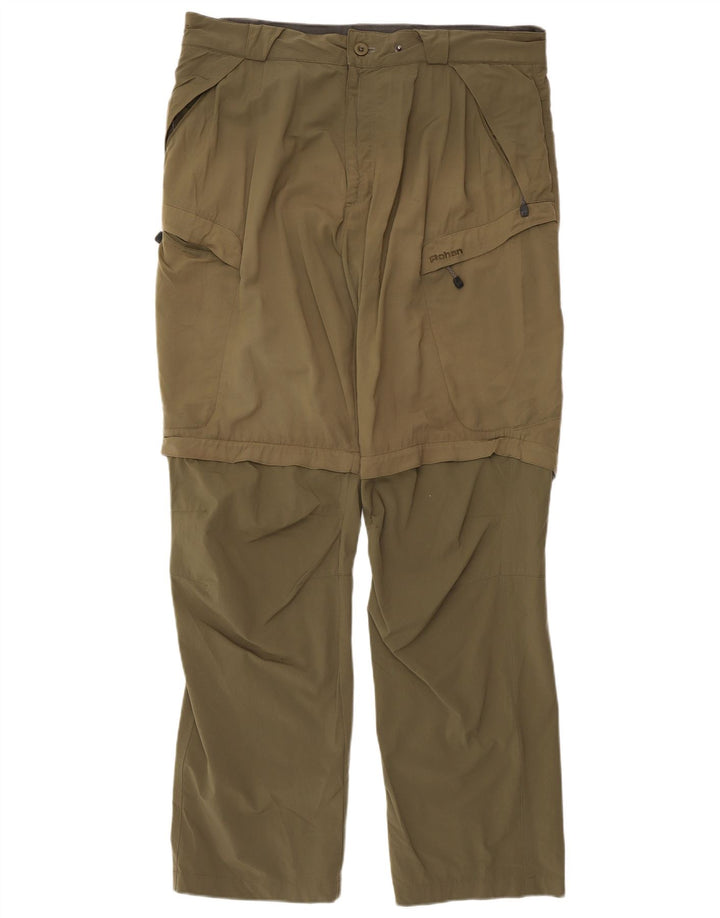 Pantaloni cargo dritti da uomo ROHAN W36 L32 kaki poliammide
