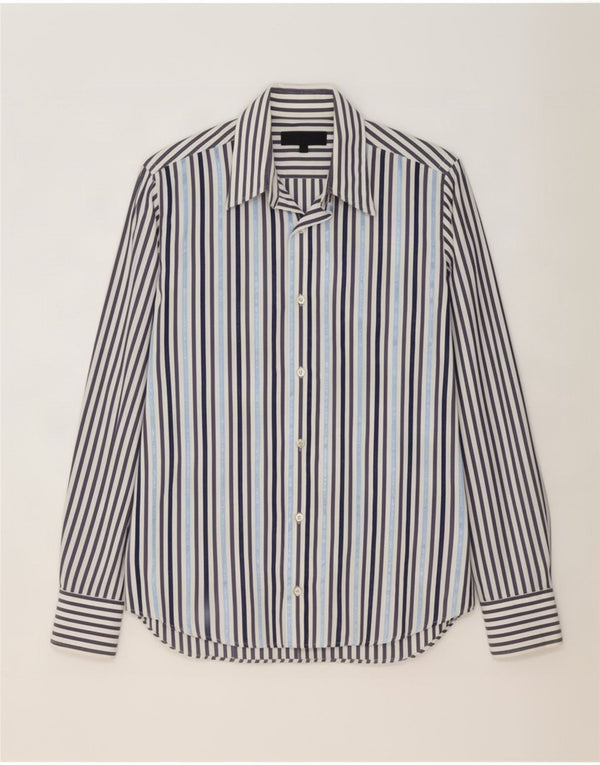 Camicia da uomo Ted Baker taglia 2 piccola in cotone a righe blu