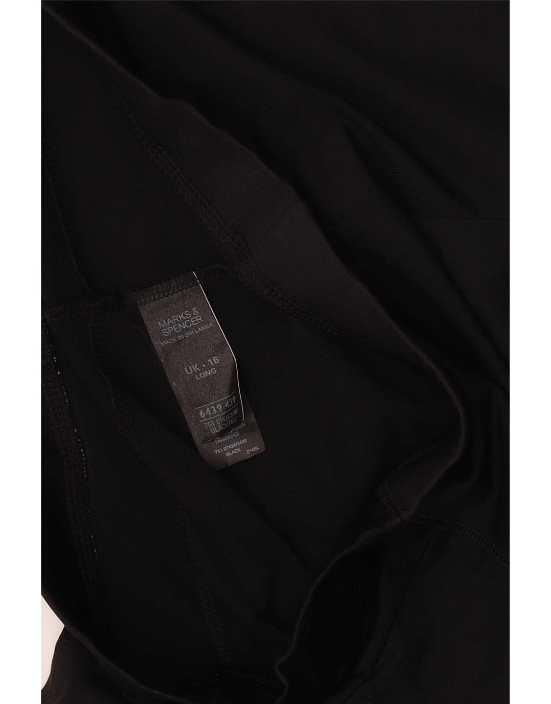 Pantaloni da tuta da donna Marks & Spencer UK 16 Large Nero Poliestere