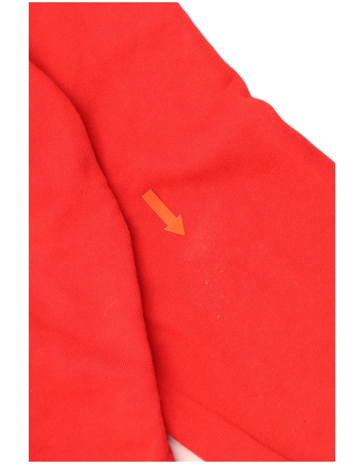 Felpa con cappuccio e zip PUMA da uomo grande in cotone rosso