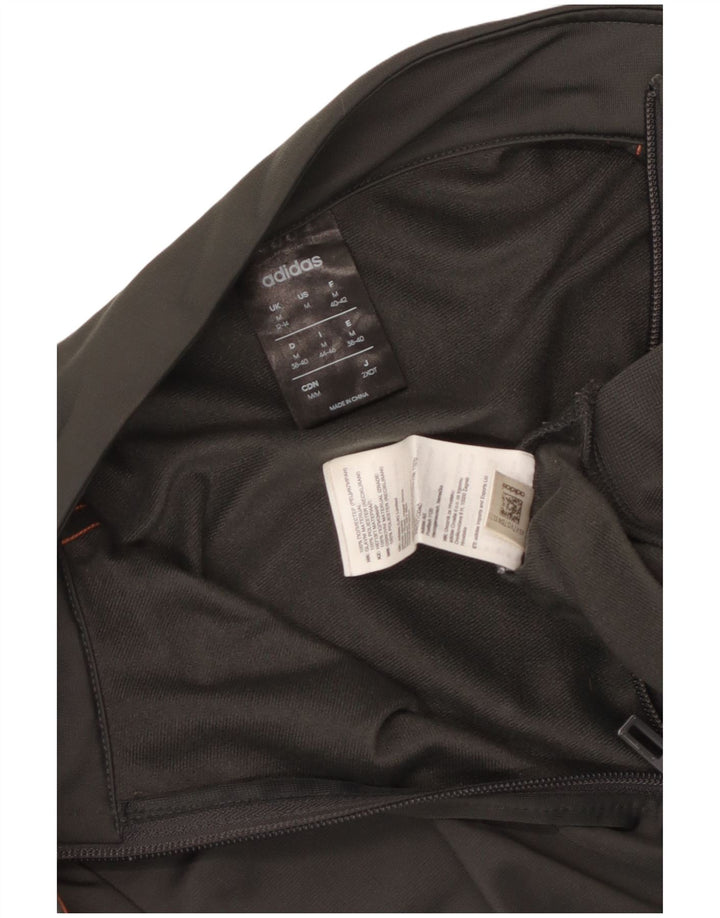 Giacca da tuta da donna Adidas UK 12/14 Poliestere grigio medio