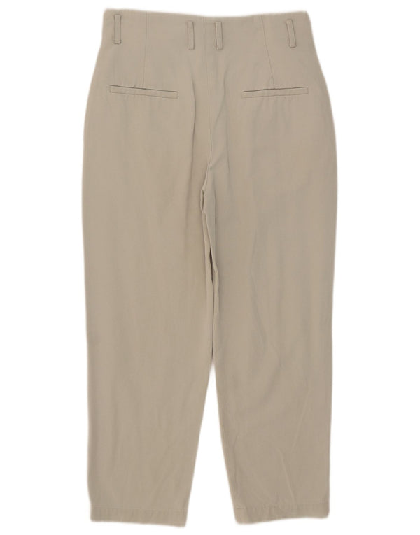 Pantaloni chino affusolati a vita alta da donna Zara XS W24 L23 Beige