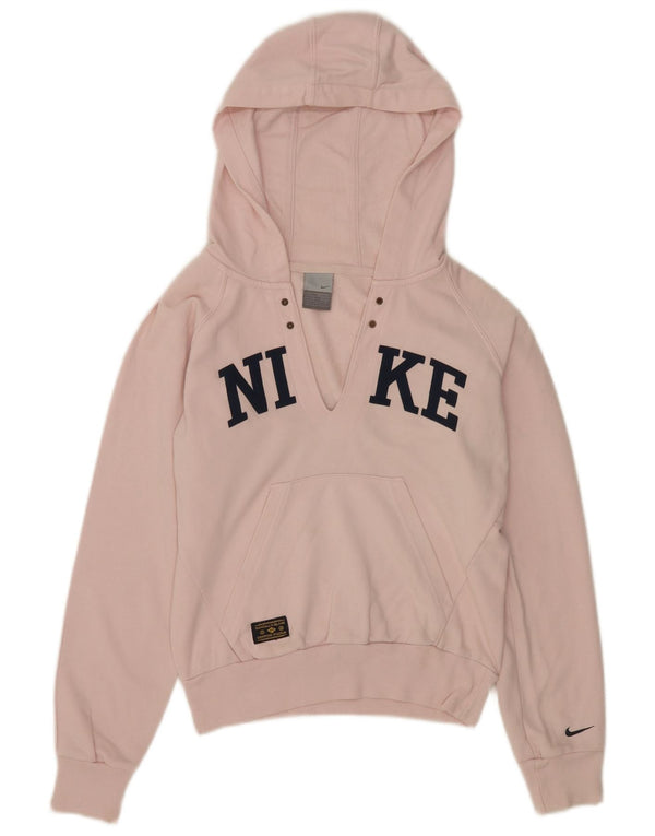 Felpa con cappuccio grafica Nike da donna UK 8/10 piccola rosa