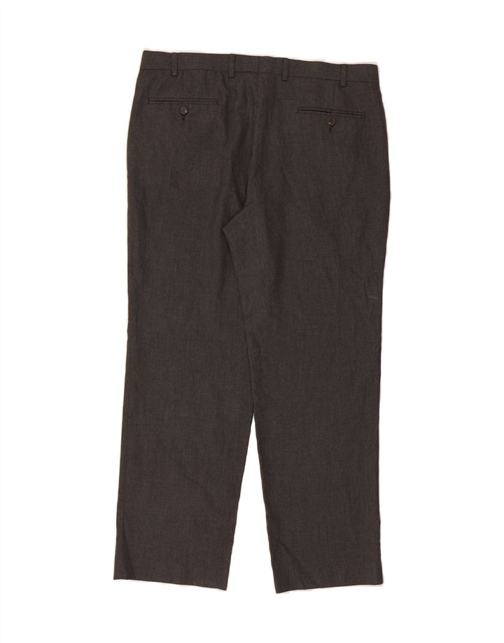 CHAPS Mens Slim Fit Suit Trousers W36 L30 Grey Polyester Vintage Chaps and Second-Hand Chaps from Messina Hembry 