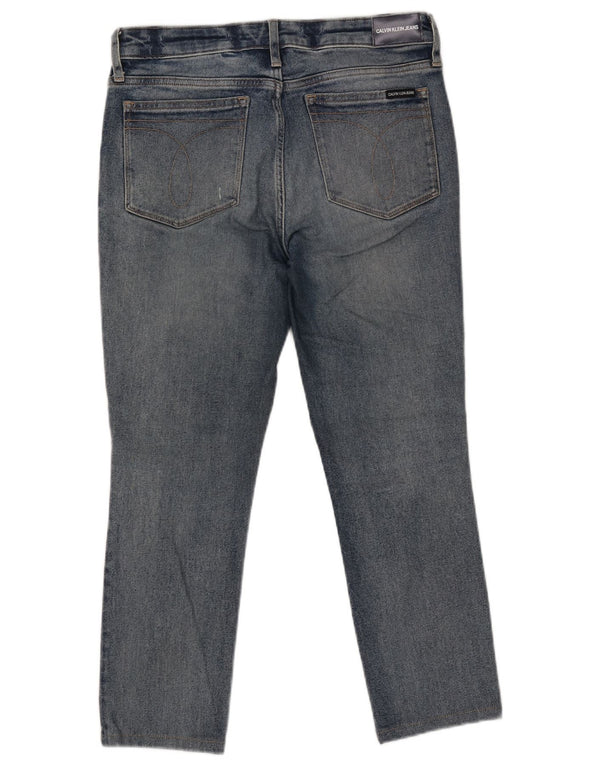 CALVIN KLEIN Jeans slim cropped da uomo W30 L25 blu