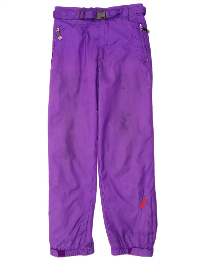 Pantaloni da sci vintage da uomo in nylon viola medio