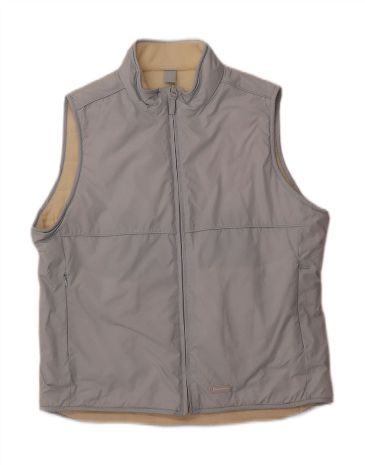 CHAMPION Womens Reversible Gilet UK 14 Medium Beige Polyamide