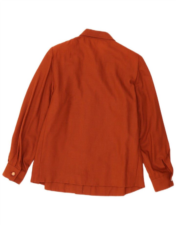 Camicia vintage da donna UK 16 grande marrone