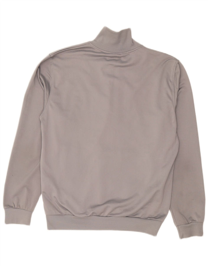 Giacca da ginnastica da uomo Adidas grande in poliestere grigio