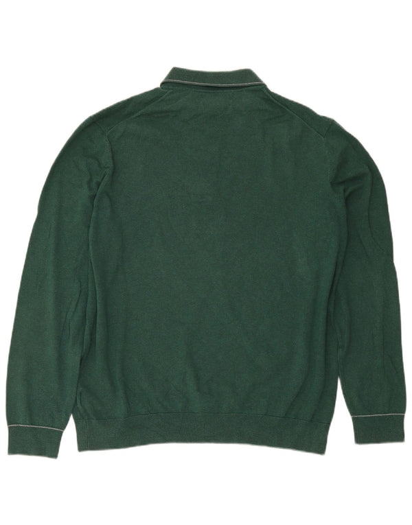 Maglione da uomo Marks & Spencer con collo alto, grande cotone verde