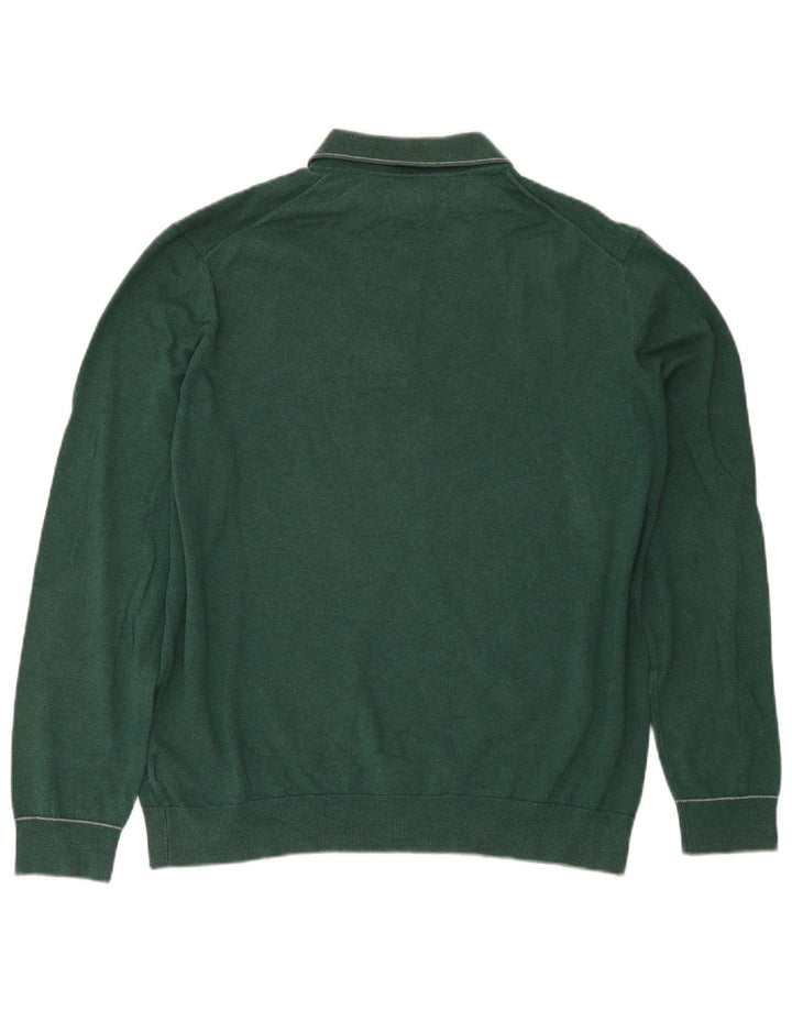 Maglione da uomo Marks & Spencer con collo alto, grande cotone verde