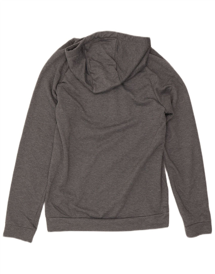 Felpa con cappuccio grafica Nike Dri Fit da uomo, piccola, in poliestere grigio