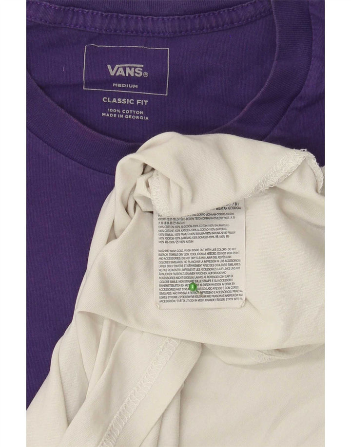 T-shirt da uomo Vans Classic Fit, maglietta in cotone color block bianco medio