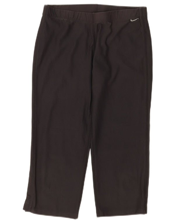 Pantaloni da tuta NIKE Dri Fit Capri da donna UK 10/12 Medio Nero