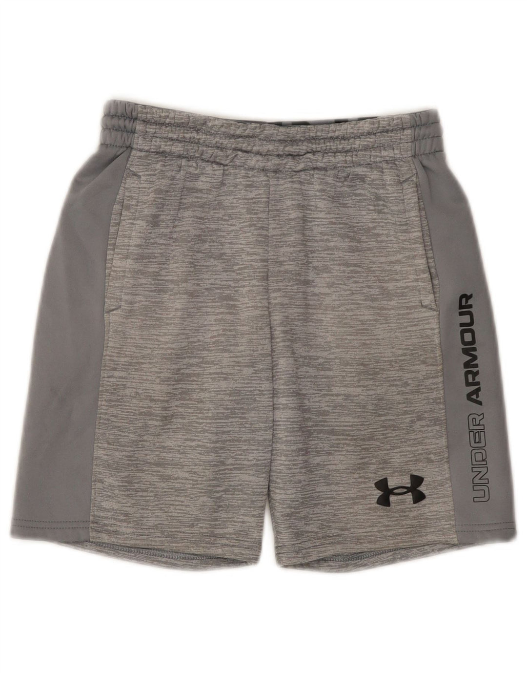 Pantaloncini sportivi con grafica da ragazzo Under Armour 9-10 anni grigio medio chiazzato