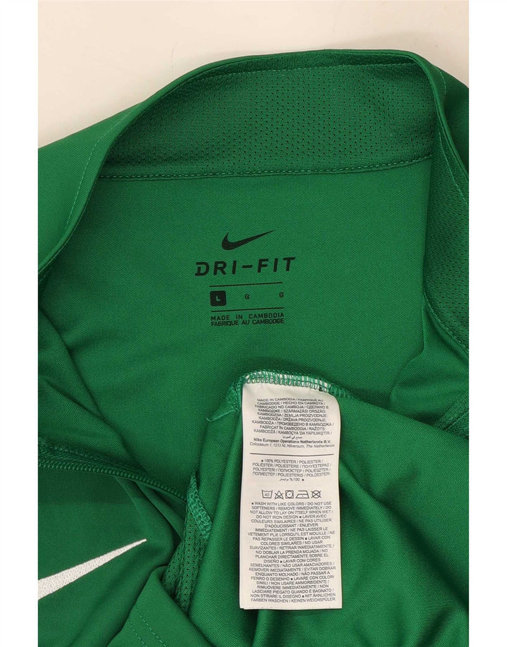 Giacca da ginnastica Nike Dri Fit Graphic da uomo, grande, in poliestere verde