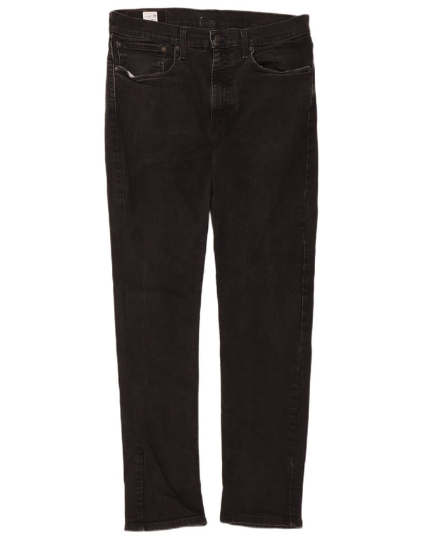 Levi's Uomo 502 Hi-Ball Tapered Jeans W34 L34 Cotone Nero
