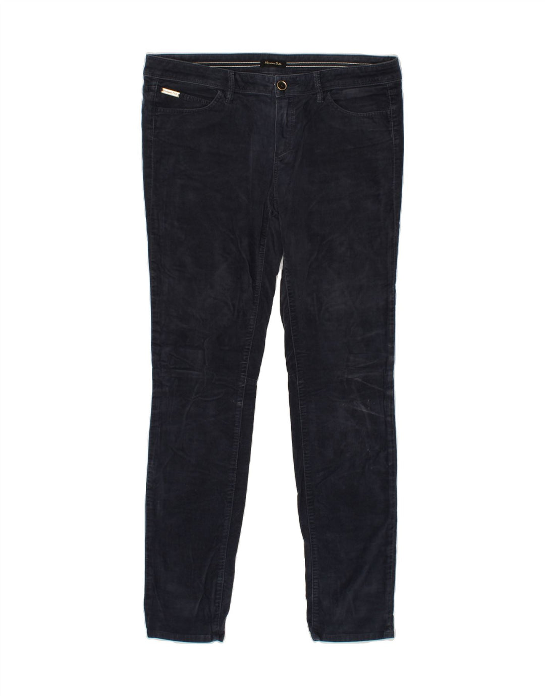 MASSIMO DUTTI Womens Casual Trousers EU 42 Large W32 L31 Navy Blue Vintage Massimo Dutti and Second-Hand Massimo Dutti from Messina Hembry 