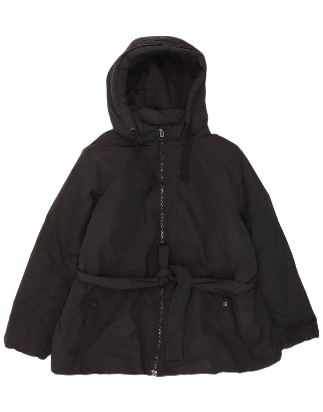 Giacca imbottita con cappuccio da donna Marks & Spencer UK 20 2XL poliestere nero