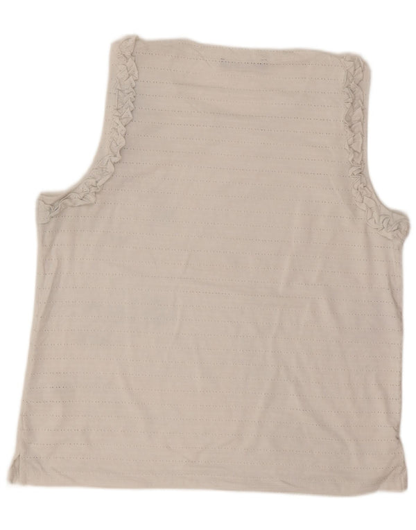 TOMMY HILFIGER Camicetta senza maniche da donna UK 18 XL Poliestere bianco