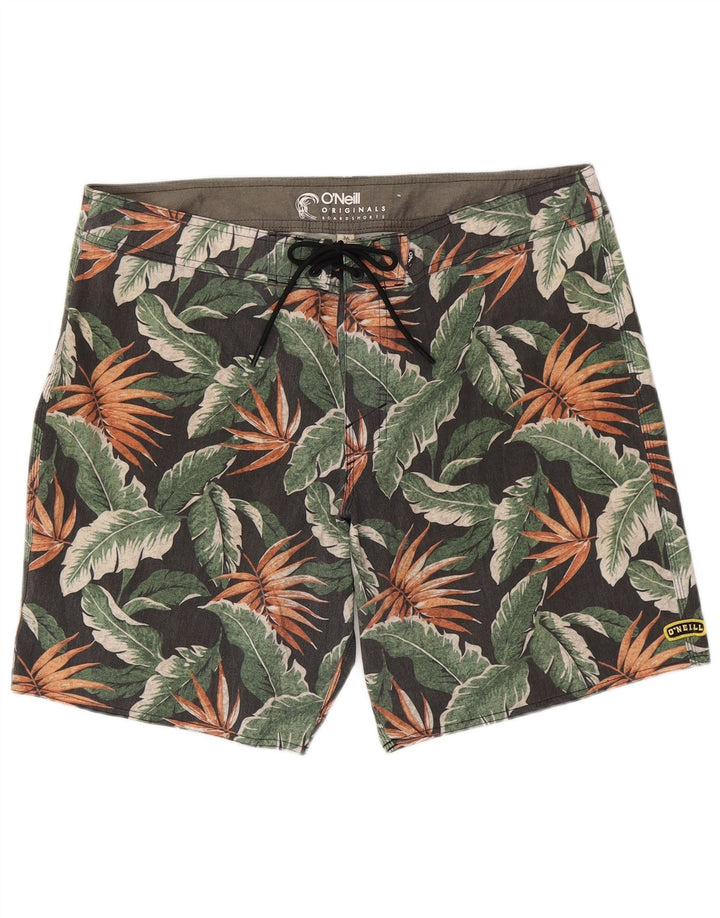 Pantaloncini da bagno da uomo O'NEILL grandi in poliestere floreale multicolore