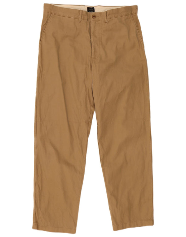 Pantaloni chino affusolati da uomo J. CREW W35 L32 cotone beige
