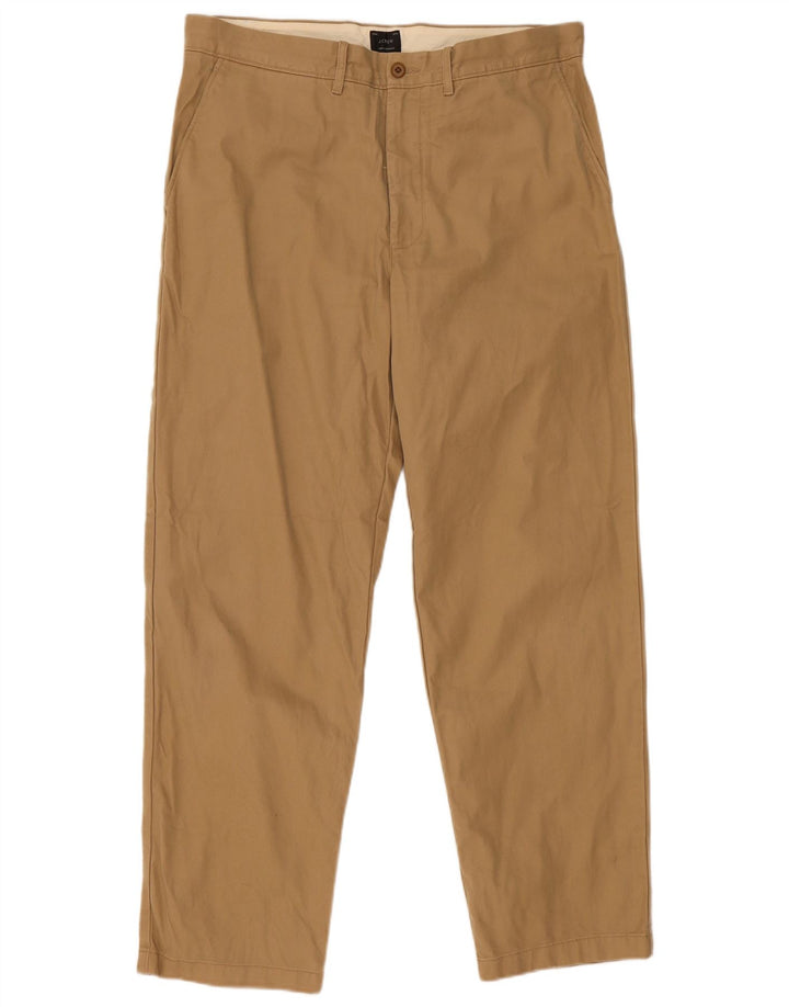 Pantaloni chino affusolati da uomo J. CREW W35 L32 cotone beige
