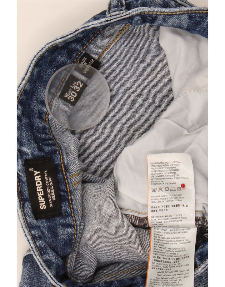 Jeans slim invecchiati da donna Superdry W30 L29 cotone blu