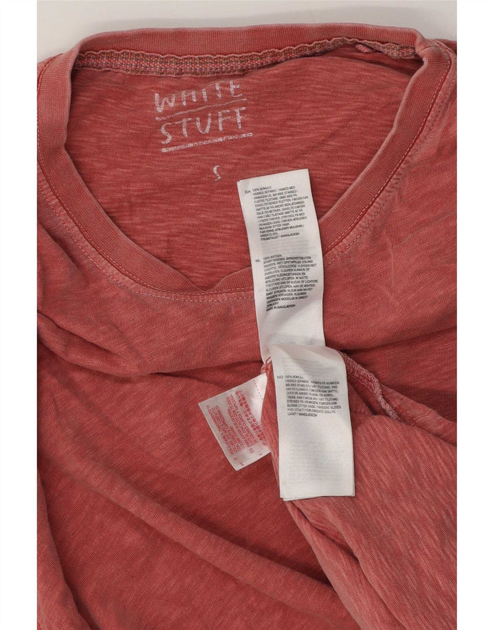 T-shirt da uomo White Stuff Top in cotone chiazzato rosa piccolo