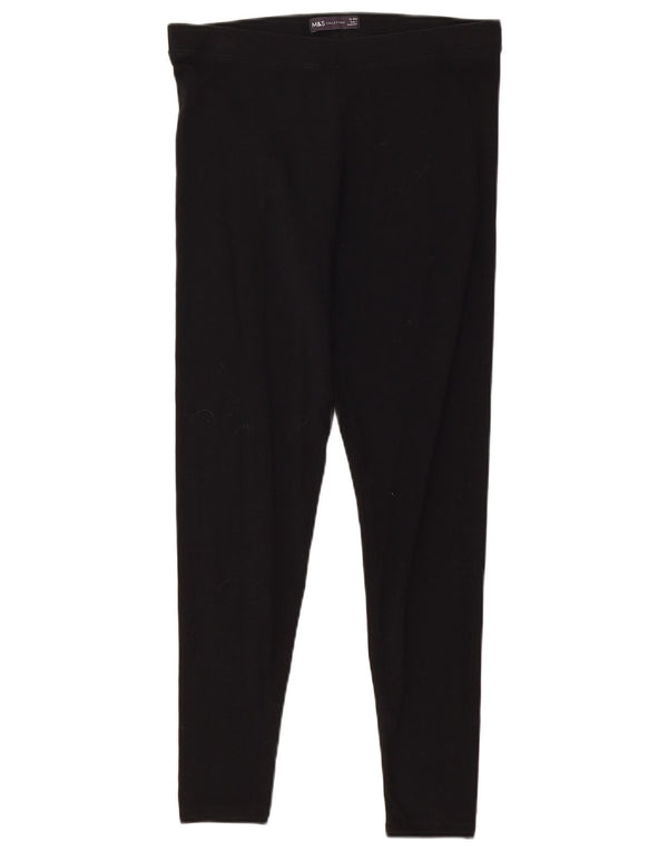 Leggings da donna Marks & Spencer UK 12 cotone nero medio