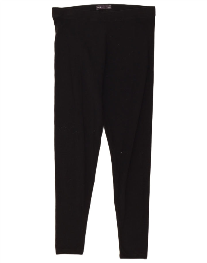 Leggings da donna Marks & Spencer UK 12 cotone nero medio