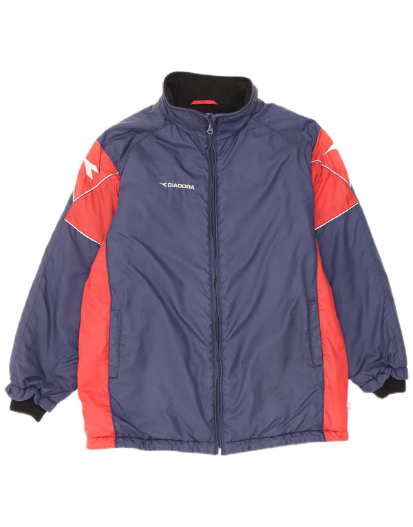 Giacca da tuta da ragazzo Diadora 11-12 anni XL Blu Navy Colourblock