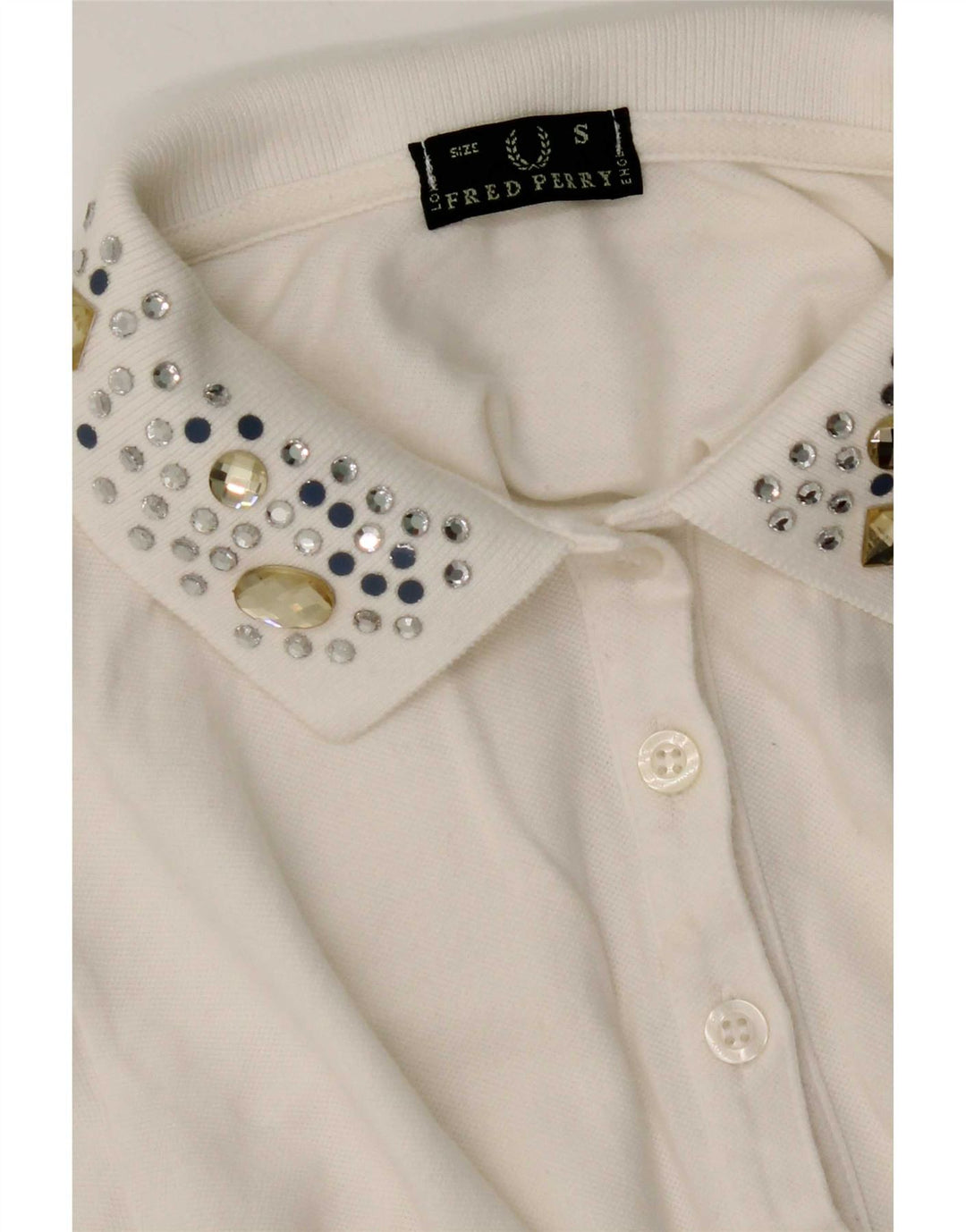 Polo da donna Fred Perry UK 10 piccola bianca
