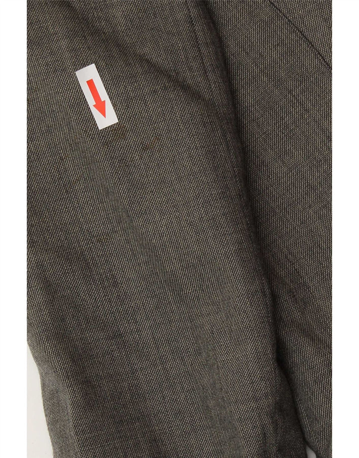 Giacca blazer doppiopetto vintage da donna IT 44 in lana grigio medio