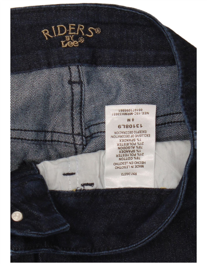 Jeans LEE Riders Capri da donna US 8 medio W30 L18 cotone blu navy