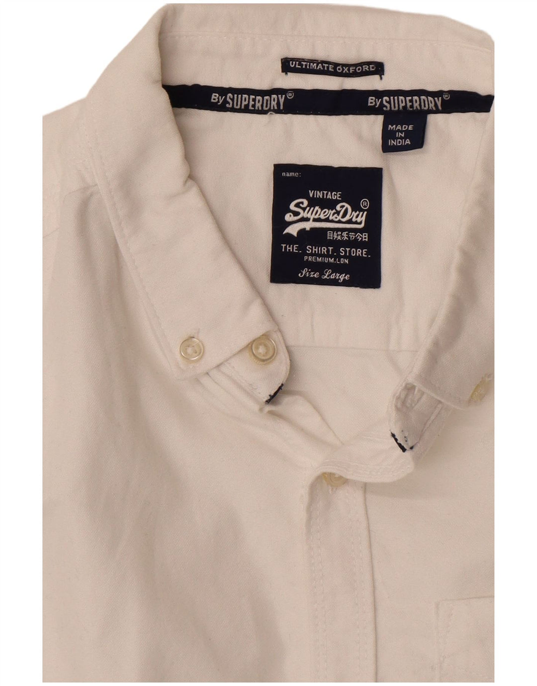 Camicia da uomo Superdry grande bianca