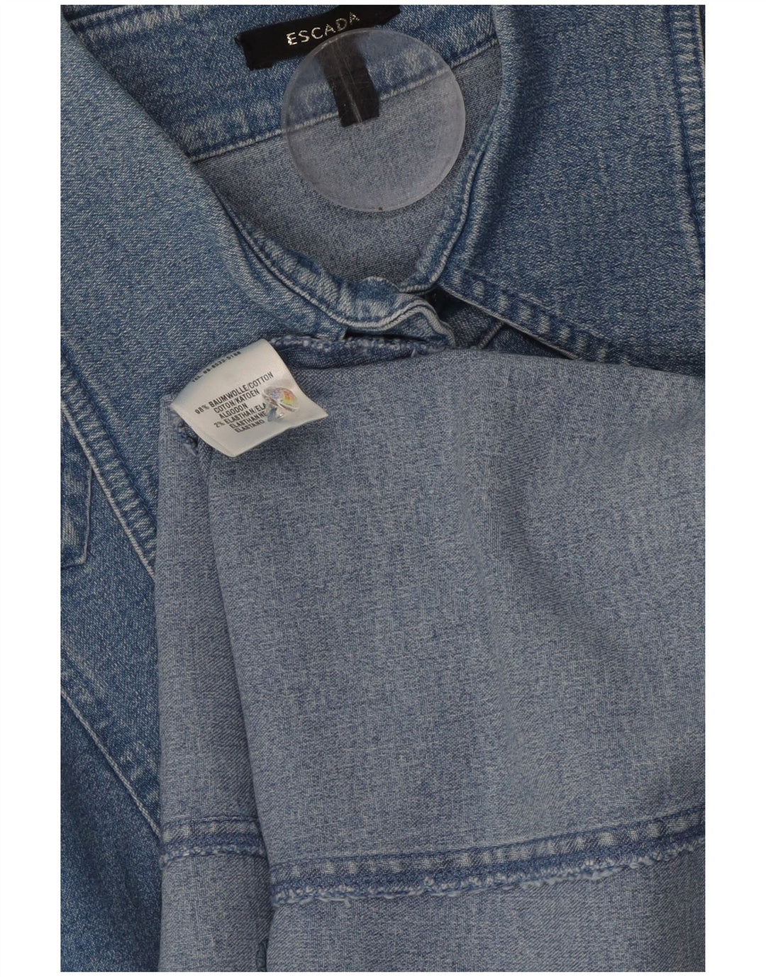 Camicia in denim da donna ESCADA EU 42 grande cotone blu