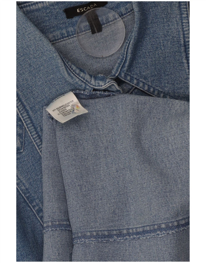 Camicia in denim da donna ESCADA EU 42 grande cotone blu