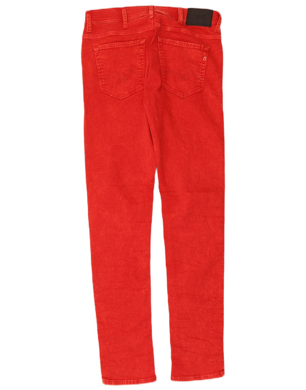 REPLAY Jeans skinny da uomo W30 L32 in cotone rosso