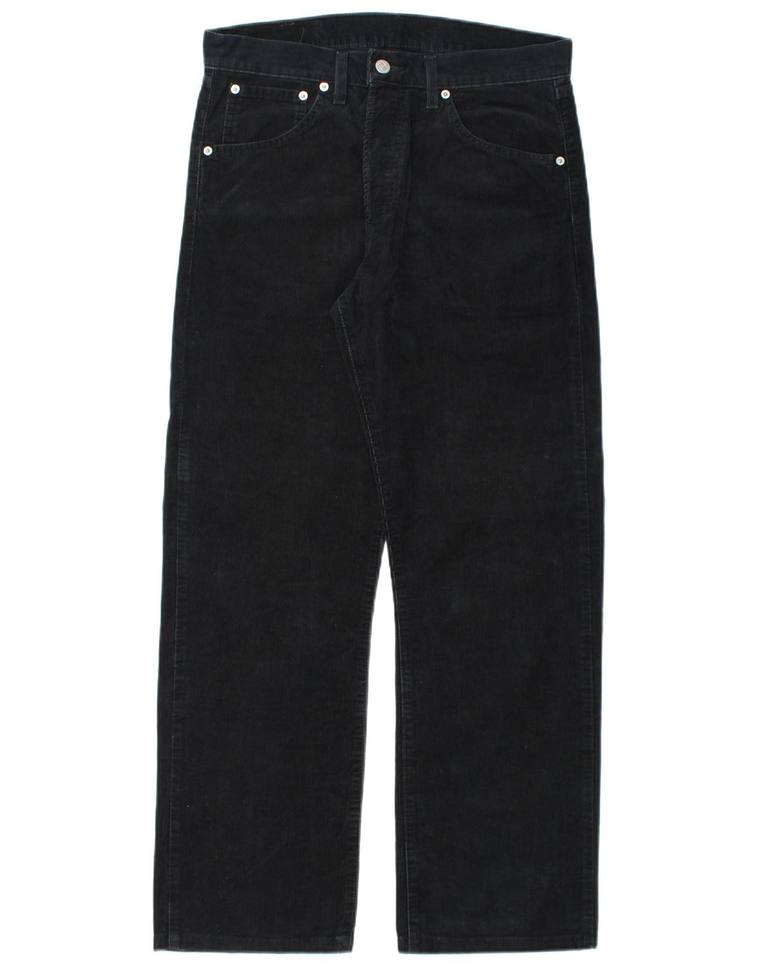 LEVI'S Pantaloni dritti in velluto a coste 551 da uomo W33 L30 cotone nero