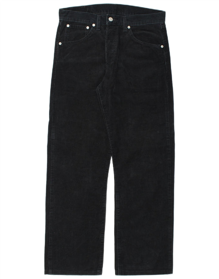 LEVI'S Pantaloni dritti in velluto a coste 551 da uomo W33 L30 cotone nero