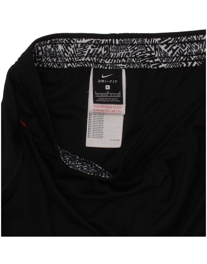 NIKE Boys Sport Shorts 12-13 Years Large  Black Polyester