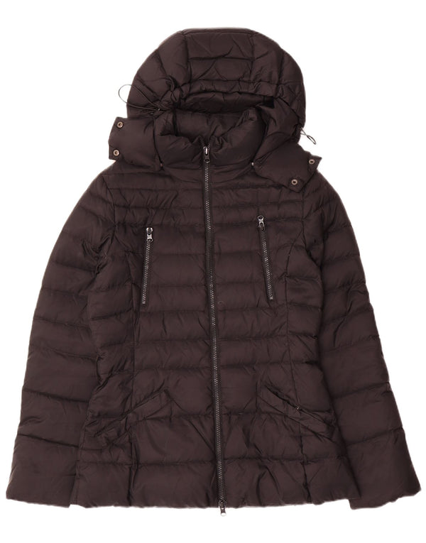 Benetton Giacca imbottita con cappuccio da donna IT 42 Medium Nero