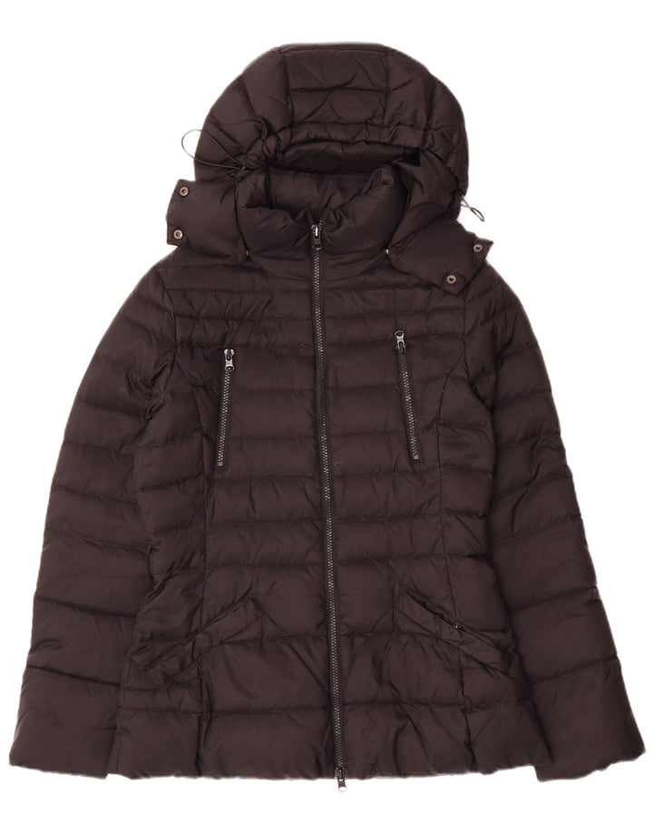Benetton Giacca imbottita con cappuccio da donna IT 42 Medium Nero
