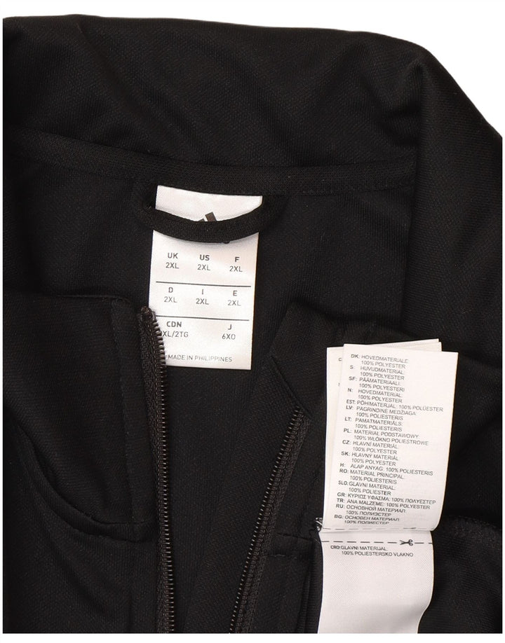 Giacca superiore della tuta da uomo Adidas Climalite 2XL poliestere nero