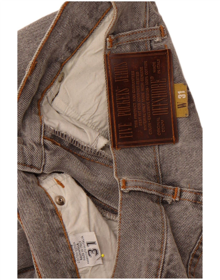 Jeans crop a vita alta da donna OFFSHORE W31 L26 cotone grigio