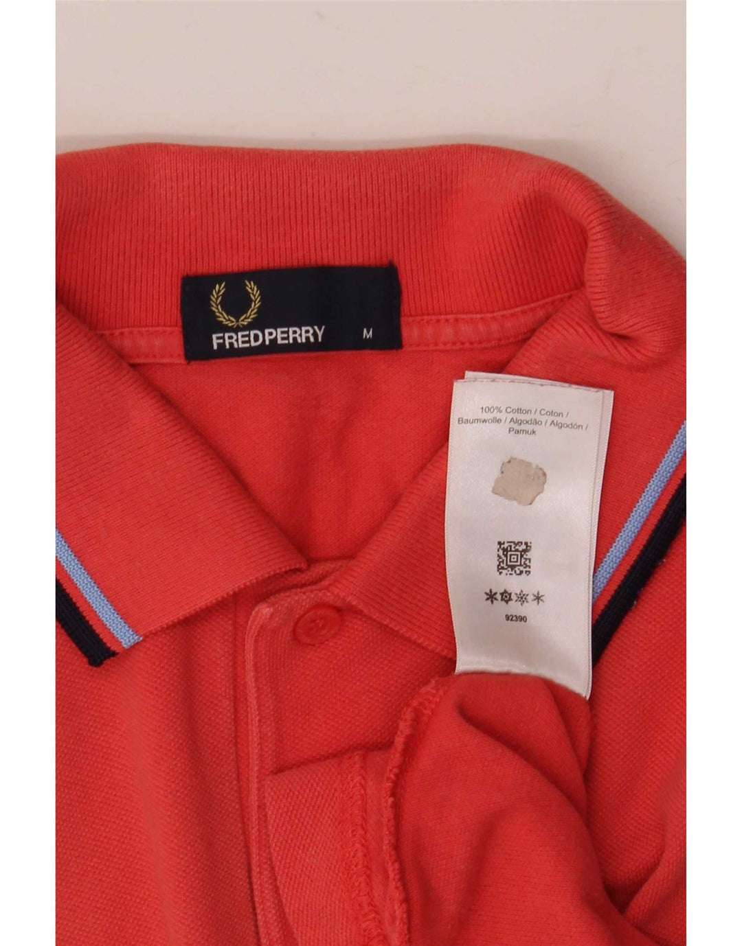 Polo da uomo Fred Perry in cotone a righe rosse medie