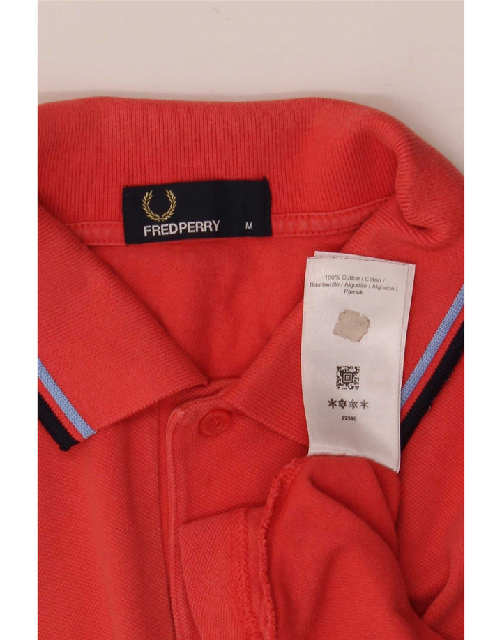Polo da uomo Fred Perry in cotone a righe rosse medie