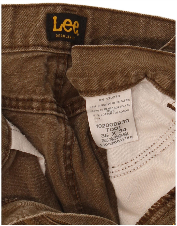 Jeans dritti da uomo Lee W35 L34 cotone kaki