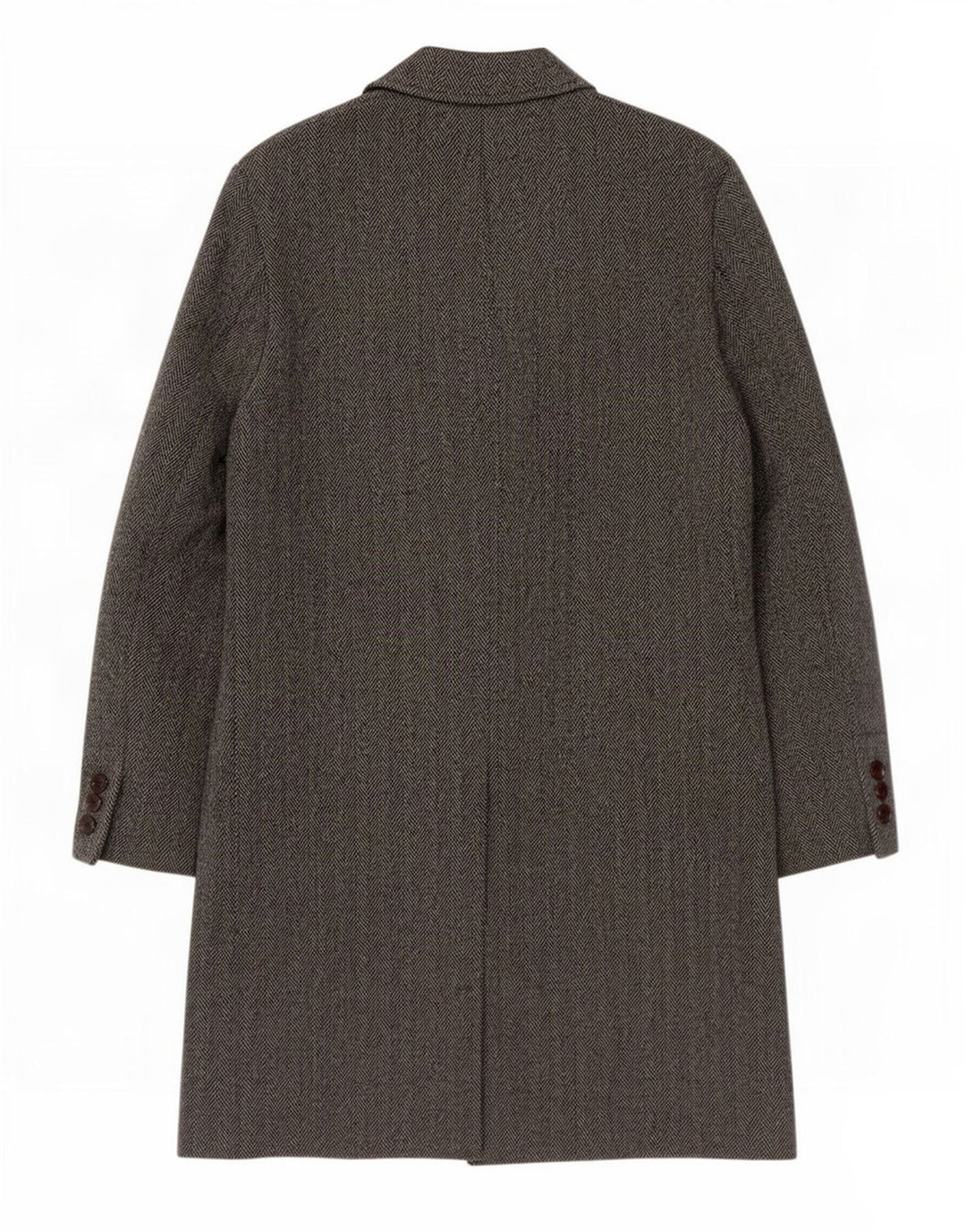 Soprabito vintage da uomo IT 54 2XL Lana vergine a spina di pesce grigia